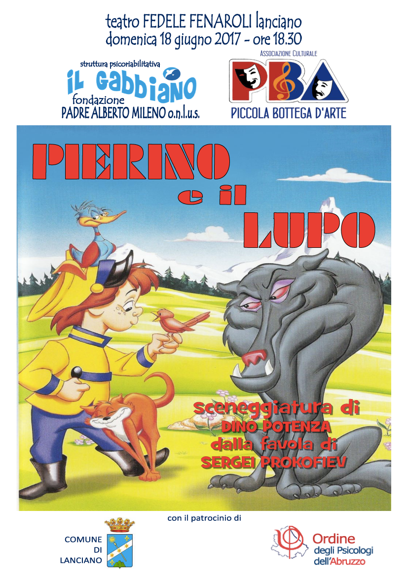 Locandina spettacolo teatrale con la struttura psicoriabilitativa Il Gabbiano