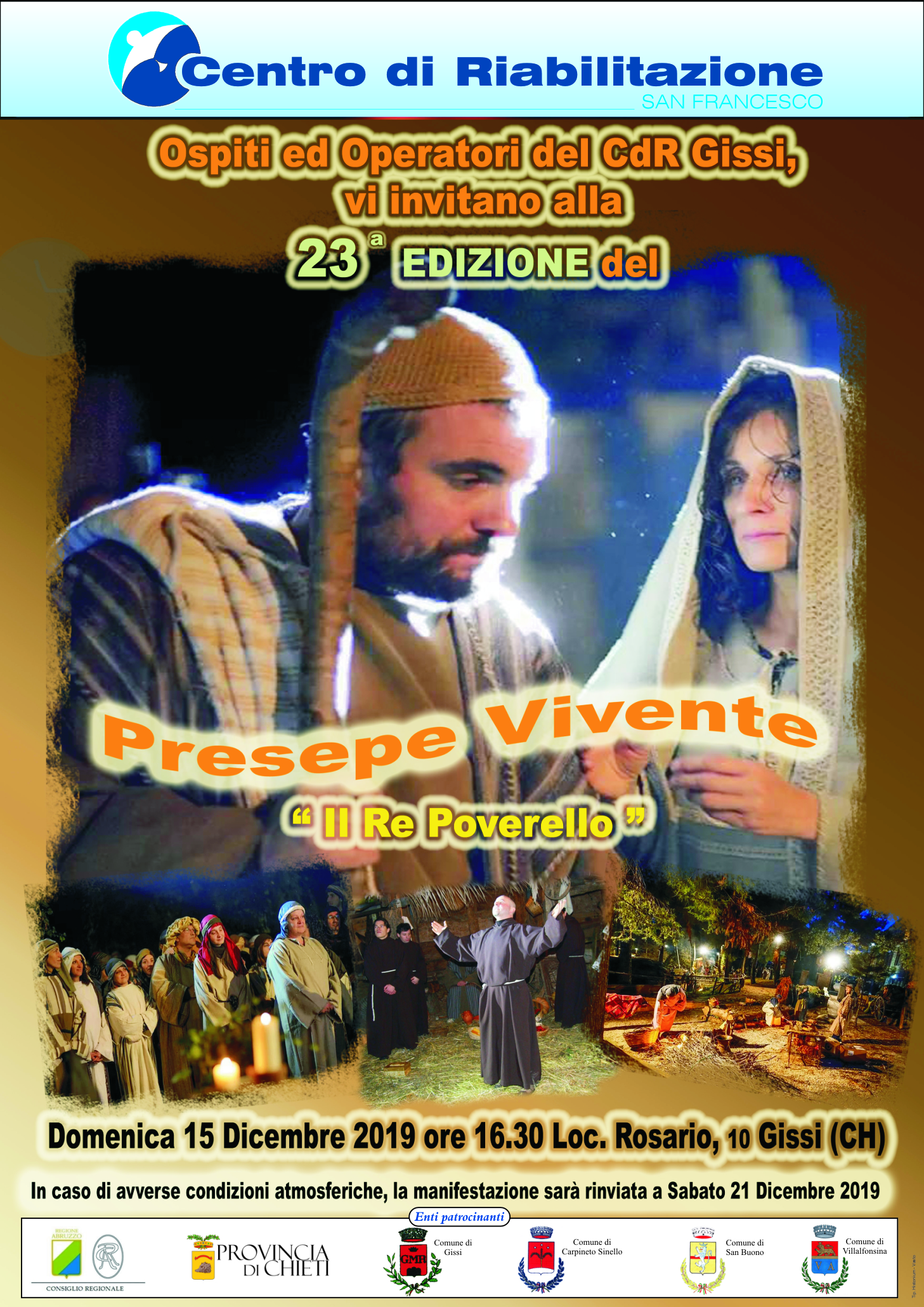 Locandina Presepe vivente di Gissi 2019
